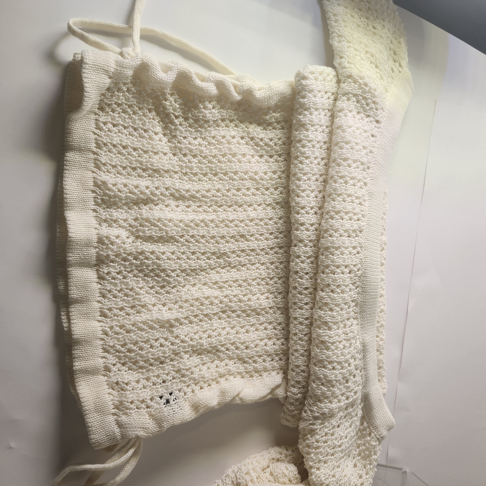 Cream Knit Bathing Suit Cover Dress